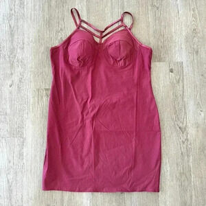 Womens Bozzolo Light Burgundy Bodycon Strappy Dress - 3X